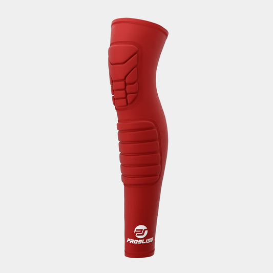 ProSlide EXTRA Padded Compression Shin and Knee Sleeve - Red