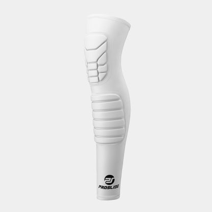 ProSlide EXTRA Padded Compression Shin and Knee Sleeve - White